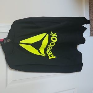 Reebok Hoodie/ Sweatshirt Black and neon green